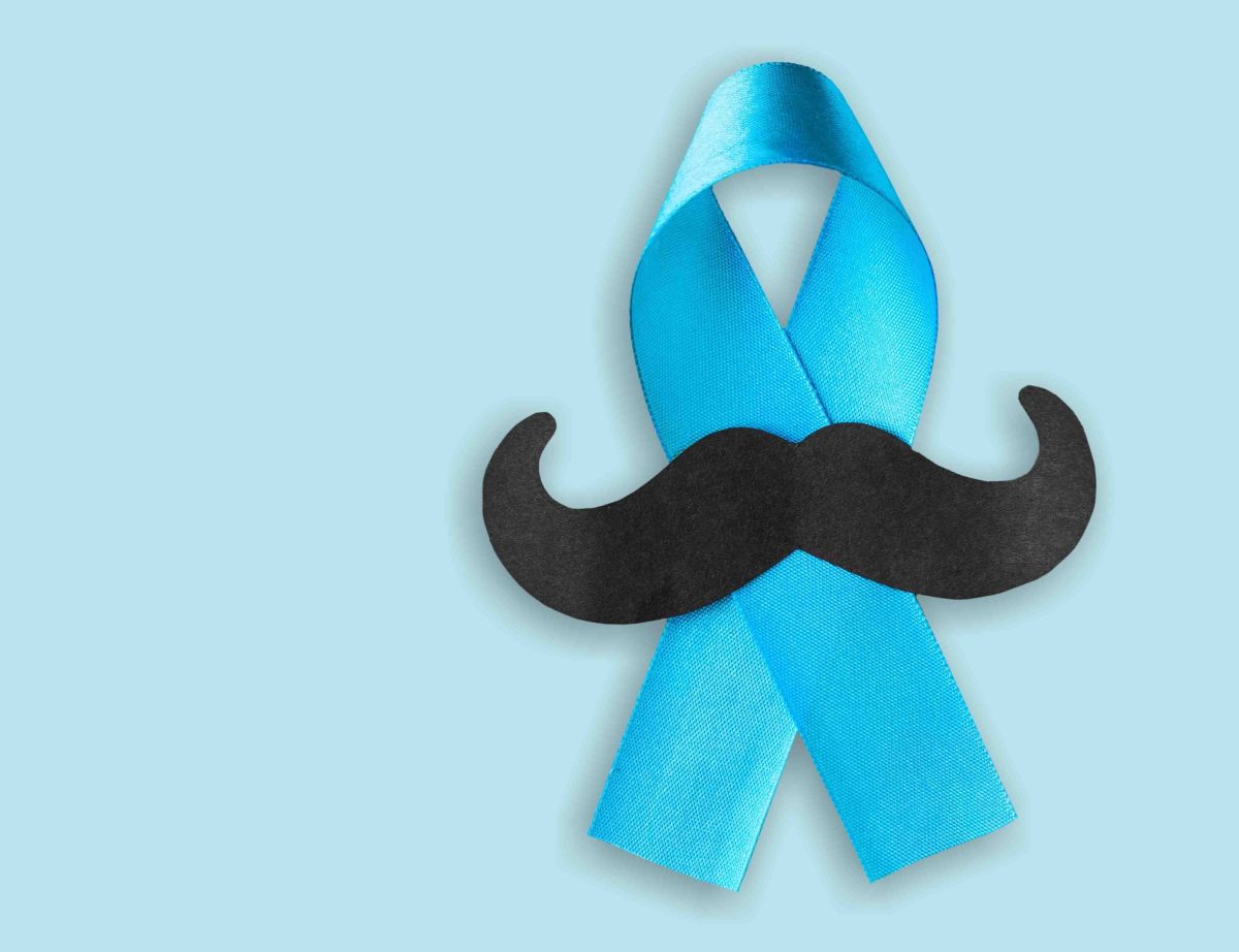 image du ruban bleu symbolisant "movember" et donc les cancers masculins